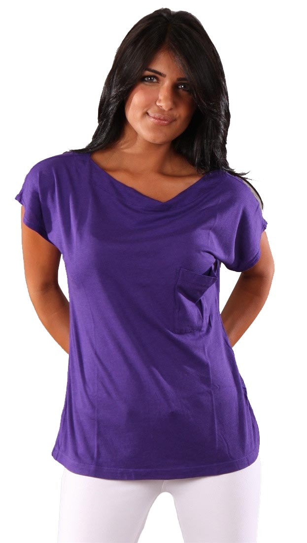 Bread and Butter Cap Sleeve Top Purple