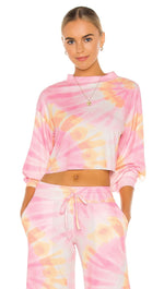 Beach Riot Ava Cropped Sweatshirt Sunrise Tie Dye Crop Sweater I ShopAA