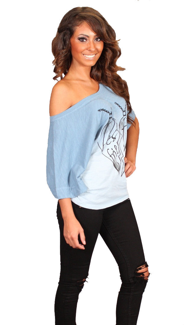 Brokedown Best Friends Kimono Shirt in Indigo