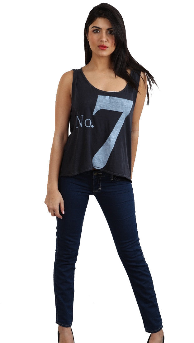 Brokedown No. 7 Sequin Back Swing Tank in Black