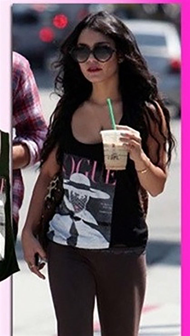Brokedown Vogue Tank in Black as seen on Vanessa Hudgens