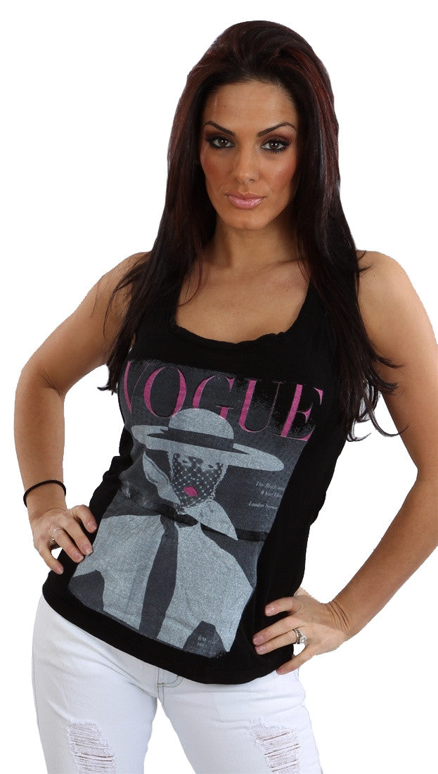 Brokedown Vogue Tank in Black as seen on Vanessa Hudgens