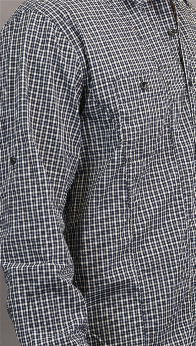 BTNS Seamed Plaid Work 2 Pocket Button Down