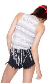 Chaser Trompe Poncho Muscle Fringe Tee