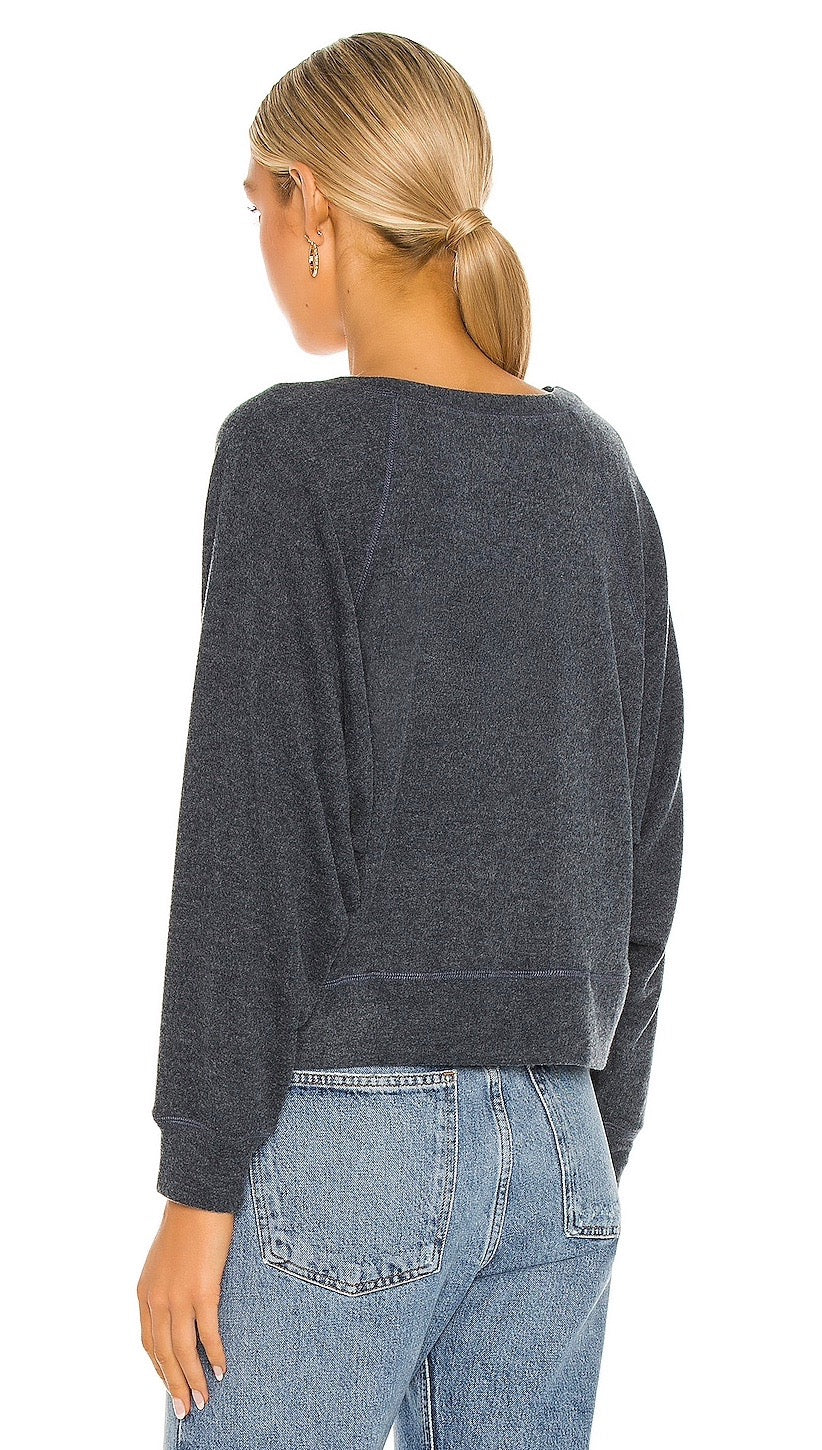 Chaser Grateful Dead Bliss Knit Drop Shoulder Batwing Crop Pullover Classic Skull