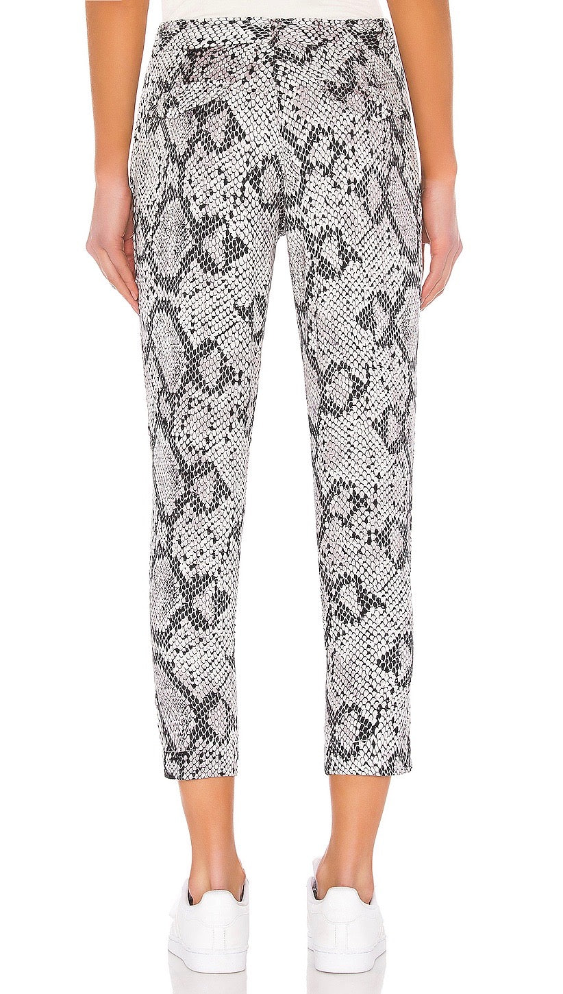 Chaser LA Snake Print Cropped Drawstring Side Slit Panel Pant | ShopAA