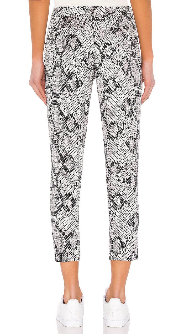 Chaser LA Snake Print Cropped Drawstring Side Slit Panel Pant | ShopAA
