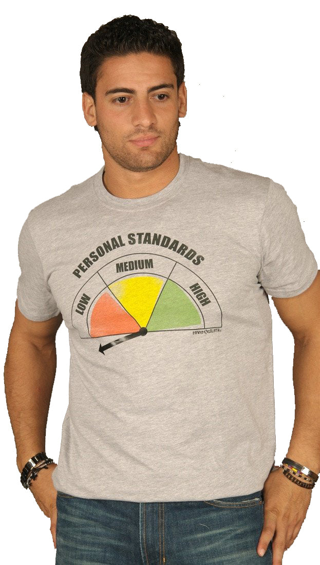 David & Goliath Personal Standards Mens Short Sleeve Tee Shirt Grey l ShopAA