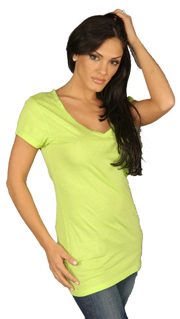 Dirtee Hollywood Basic V-Neck Tee Green