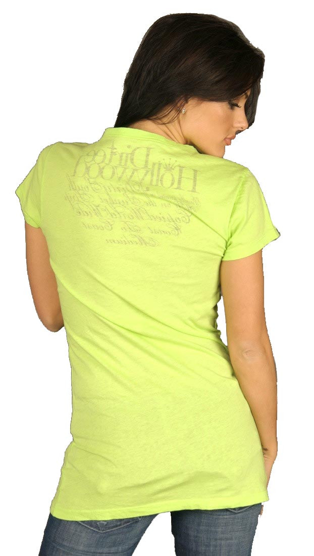 Dirtee Hollywood Basic V-Neck Tee Green