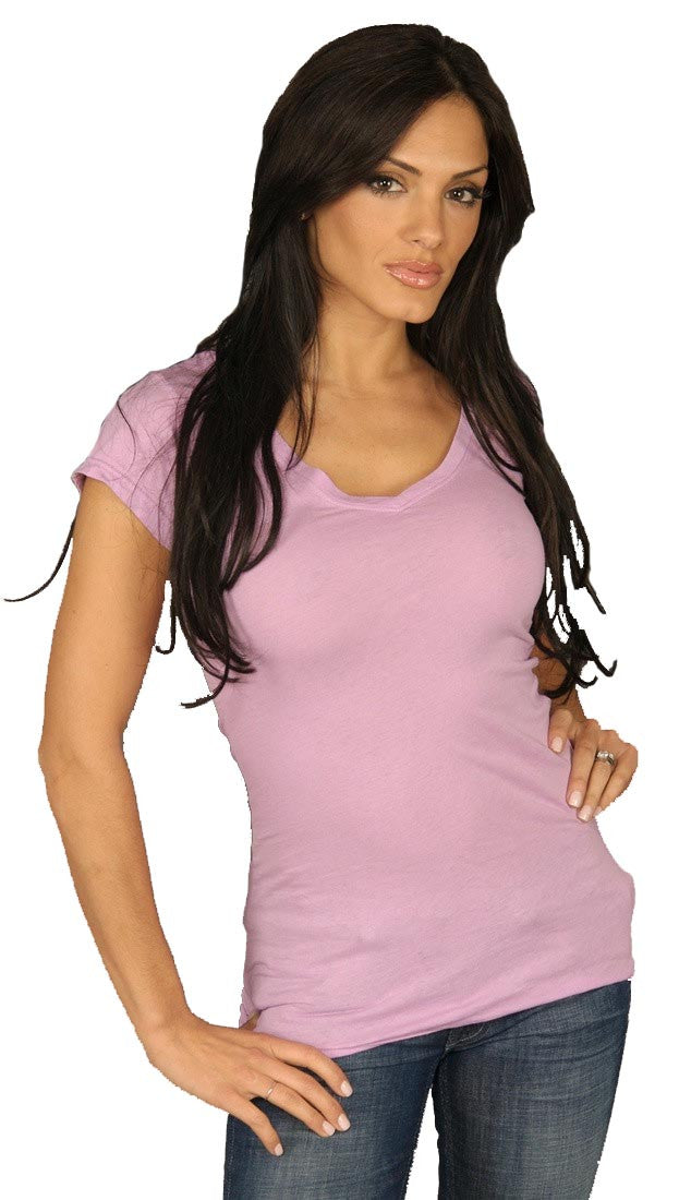 Dirtee Hollywood Basic V-Neck Tee Purple