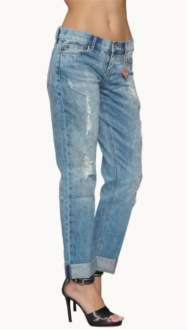Dittos Sari Mid Rise Relaxed Straight Denim in Torino