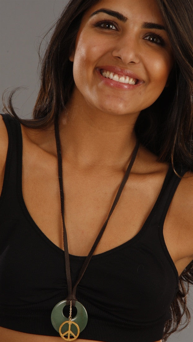 Dogeared Inner Circle & Peace Gold Dipped Necklace