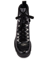 Dolce Vita Rubi Ankle Bootie Black Noir Croco Block Heel Shoes ShopAA