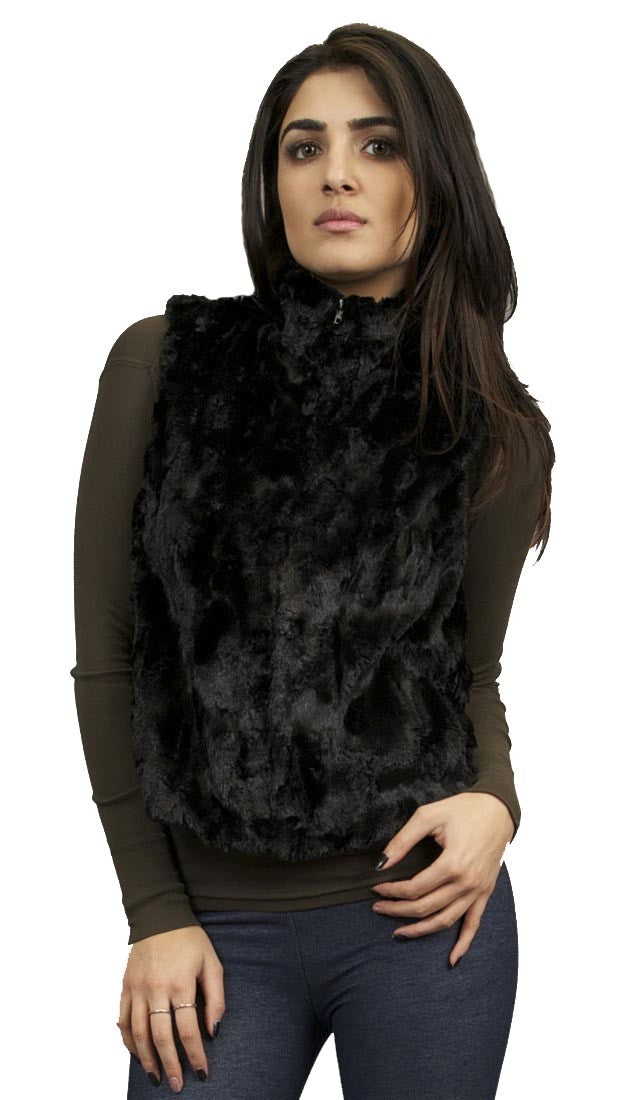 Eight Sixty Faux Fur Vest in Black