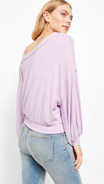 Free People Flaunt It Pullover Tee Magical Lilac Purple Top I ShopAA