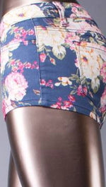 Klique B Floral Print Shorts in Navy