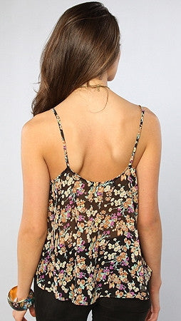 For Love and Lemons Tour Bus Tank in Black Flower