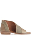 Free People Mont Blanc Sandal Green Textured Slip On D'Orsay Shoes | ShopAA