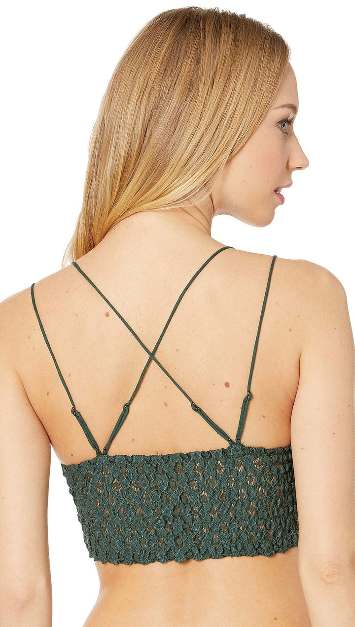 Free People Adella Bralette Pine Green Bra Top Intimates | ShopAA