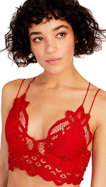 Free People Adella Bralette Lipstick Red Bra Top Intimates | ShopAA