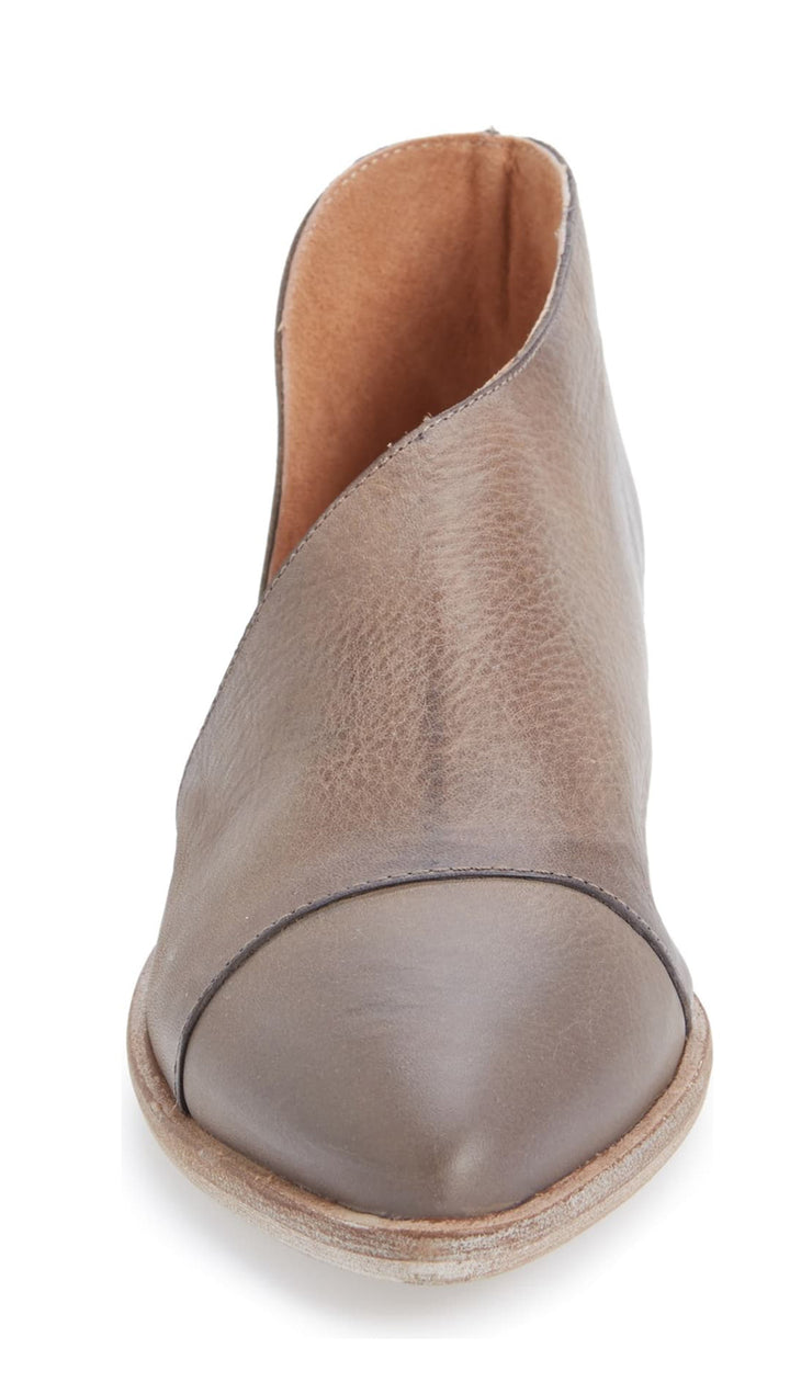 Free People Royale Flat Leather Grey Cut Out d'Orsay Shoes I ShopAA