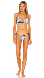 Frankies Bikinis X Sofia Richie Tasha Top Blue Tie Dye Swim  | ShopAA