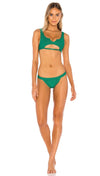 Frankies Bikinis Cole Bottom Emerald Green Swimwear | ShopAA