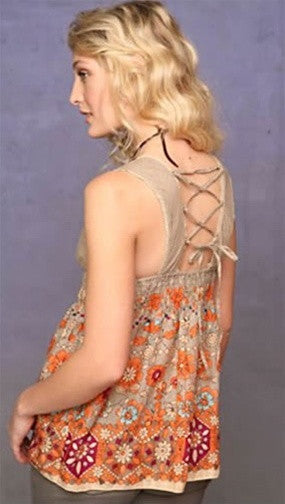 Free People Cotton Candy Crinkle Top