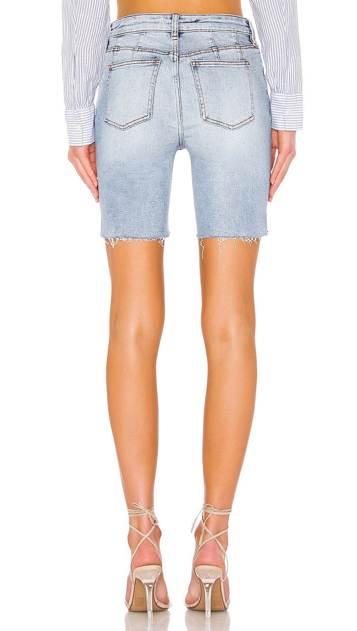 Free People Avery Bermuda Shorts Denim Blue Cutoffs I ShopAA