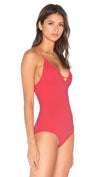 Free People Move Along Bodysuit Bright Red
