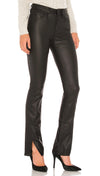 Free People Spellbound Coated Bootcut Jean Black Faux Leather | ShopAA