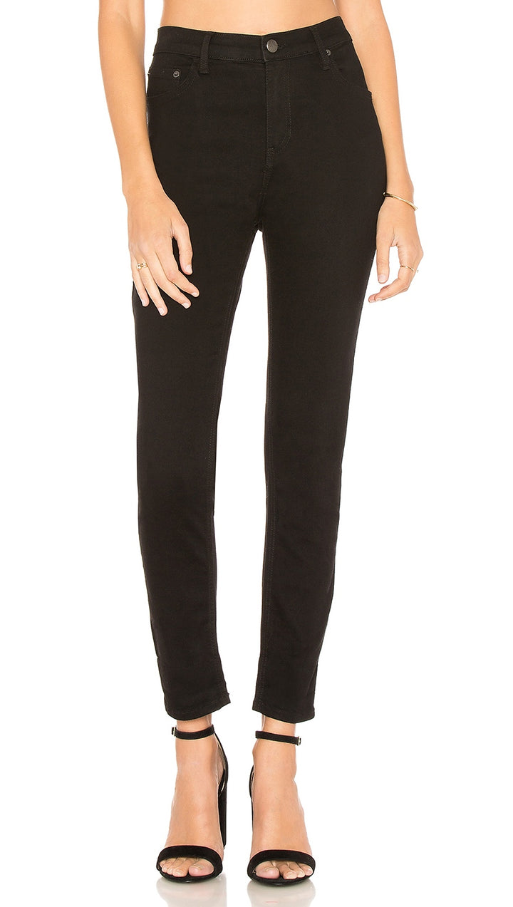 Free People Long And Lean High Rise Skinny Black Jegging l ShopAA