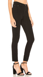 Free People Long And Lean High Rise Skinny Black Jegging l ShopAA