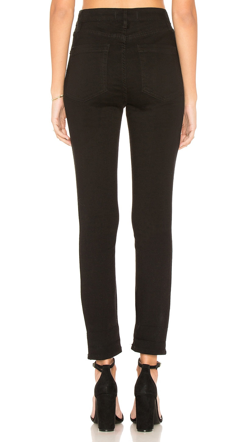 Free People Long And Lean High Rise Skinny Black Jegging l ShopAA