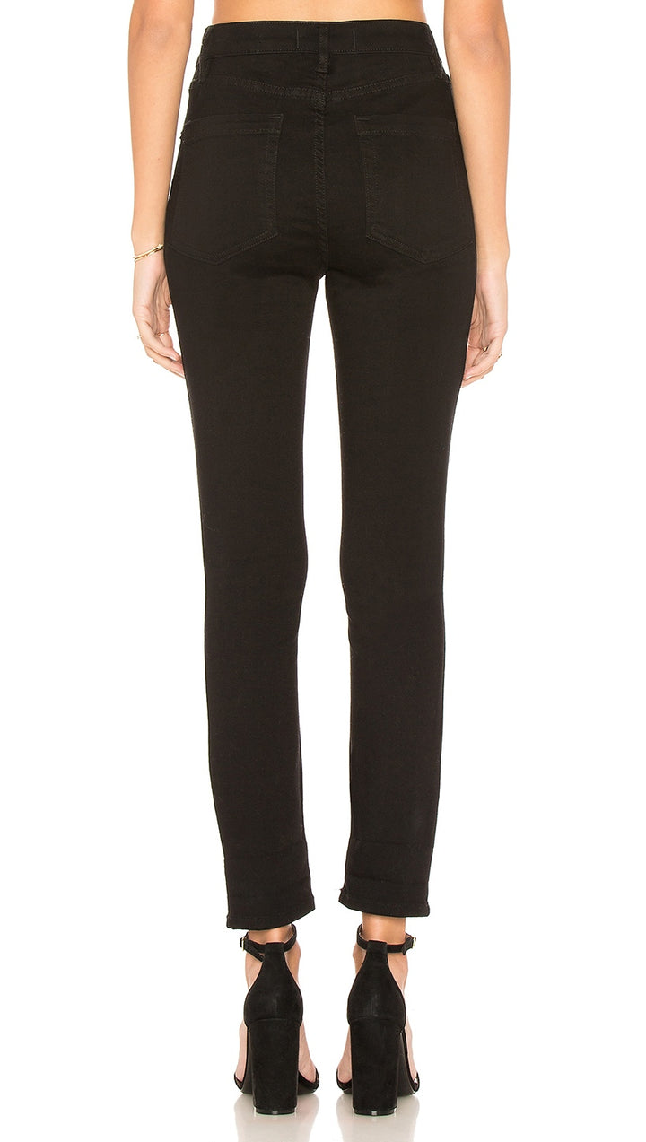 Free People Long And Lean High Rise Skinny Black Jegging l ShopAA
