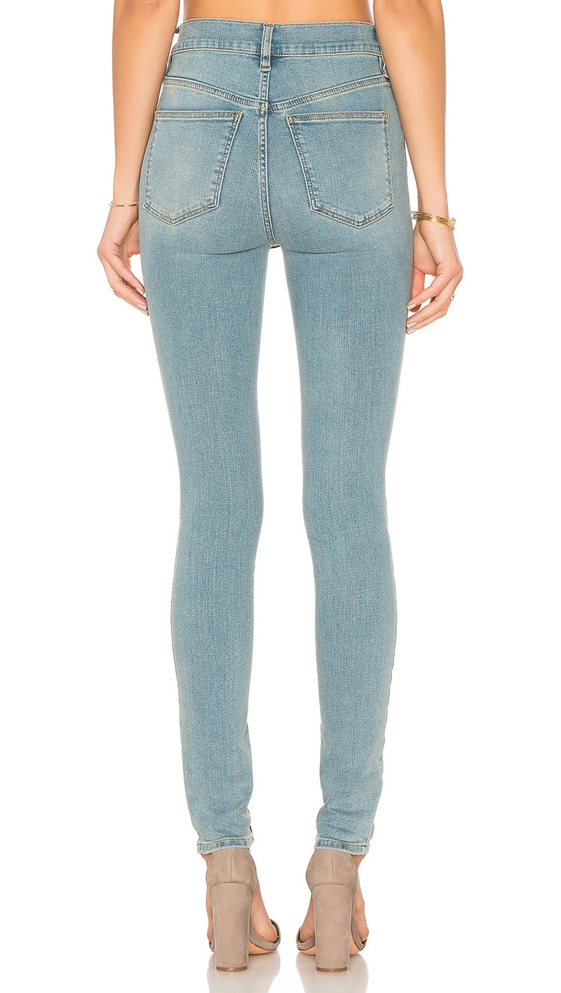 Free People Long And Lean High Rise Skinny Denim Jegging Pant l ShopAA
