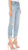 Free People Chewed Up Straight Leg Distressed Ankle Jeans Mid Rise Indigo Blue | ShopAA