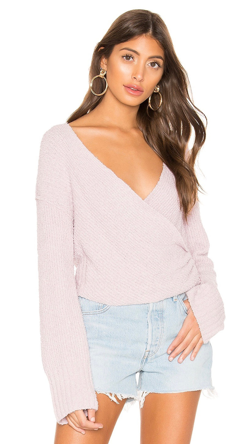Free People Plunging Neckline Wrap Tops for Women