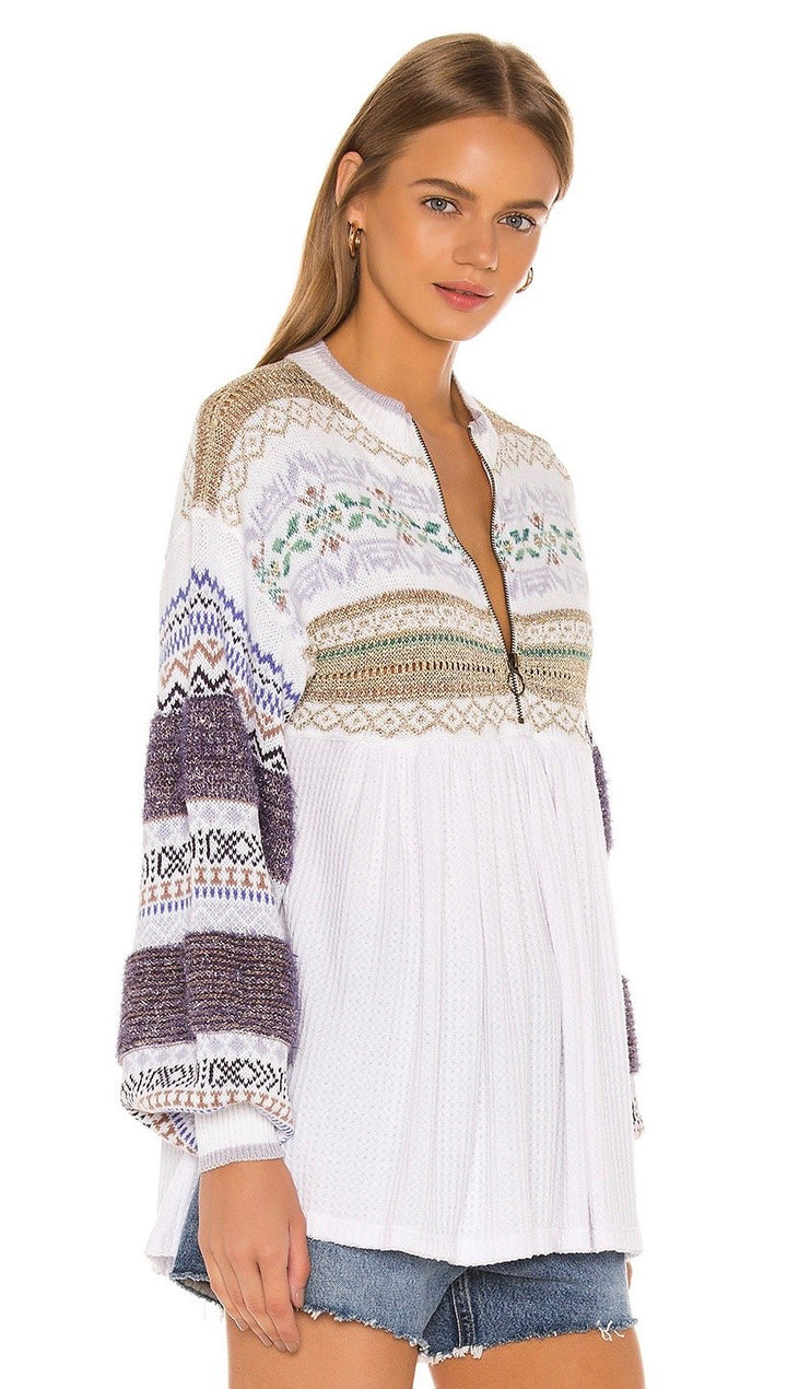 Free People Free People Cabin Fever Sweater Knit White I ShopAA