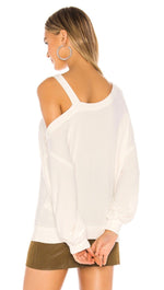 Free People Flaunt It Pullover Tee Ivory Dolman Long Sleeve Top I ShopAA