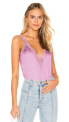 Free People In My Head Silk Satin Lace Cami Tank Top Pink V Neck 