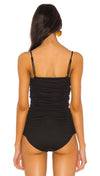 Free People On Your Side Ruched Bodysuit Black I ShopAA 