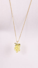 Funky Girl Bling Jewelry Green Grape Necklace