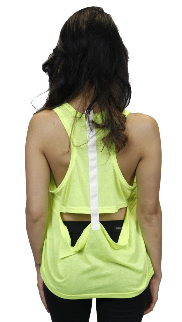 Funktional T-Back Tank in Neon Yellow