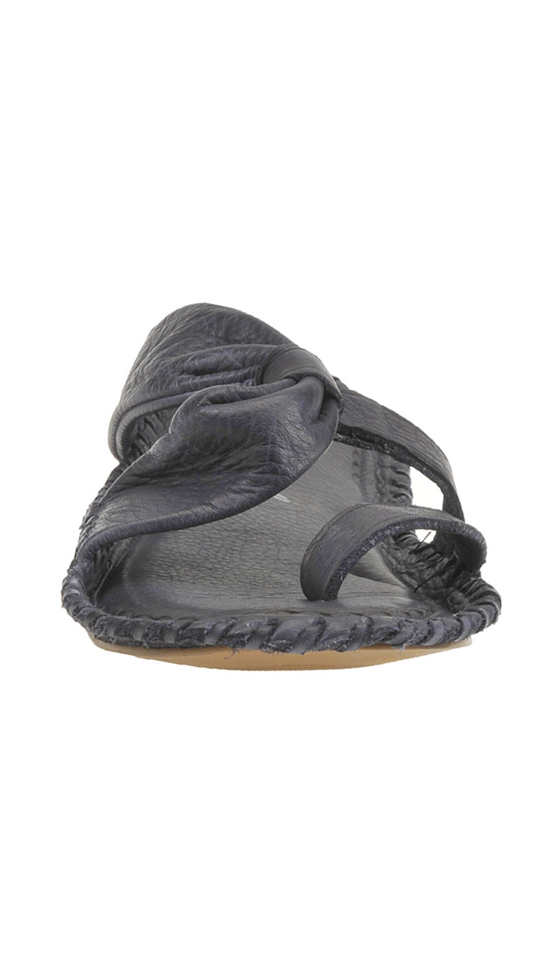 Free People Bailey Slip On Boho Strappy Sandals Black Leather I ShopAA
