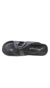Free People Bailey Slip On Boho Strappy Sandals Black Leather I ShopAA
