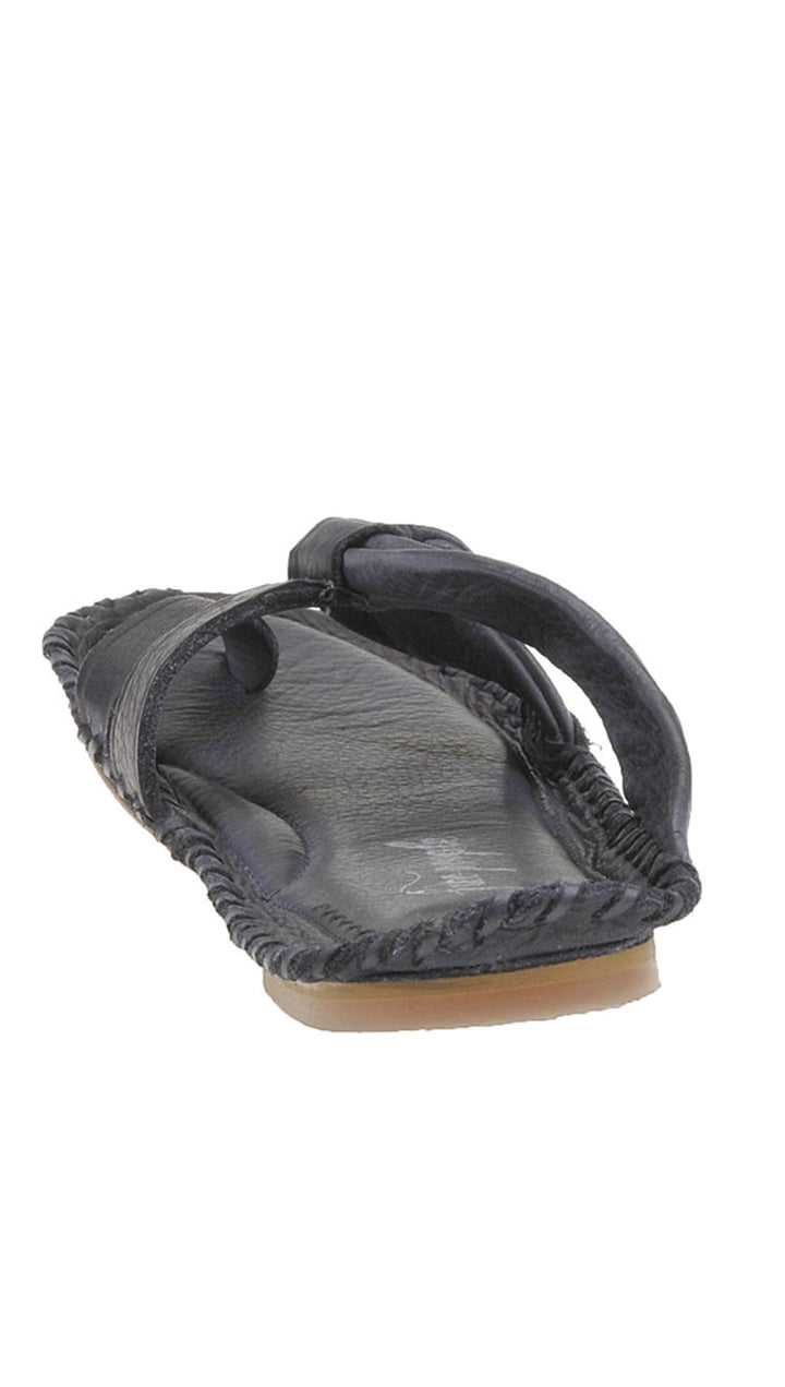 Free People Bailey Slip On Boho Strappy Sandals Black Leather I ShopAA