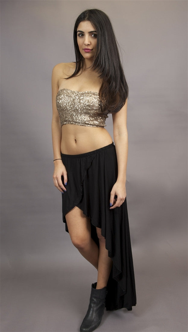 Gypsy Junkies Wynona Sequin Bustier in Gold