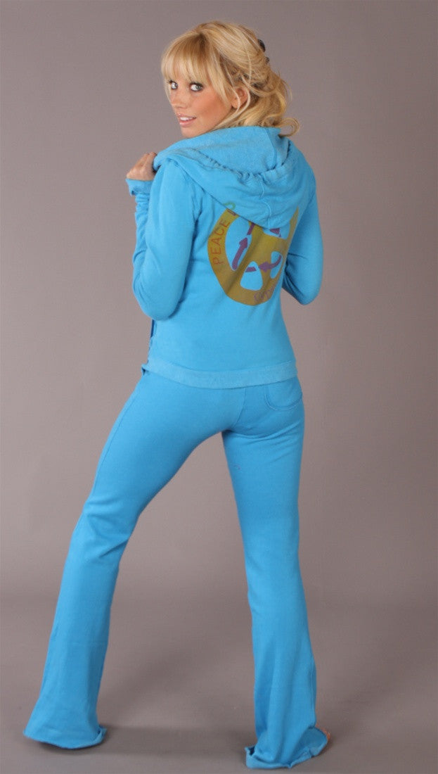 Gypsy 05 Riley Foldover Sweatpants Turquoise